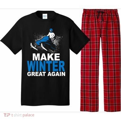 Snowmobile Make Winter Great Again Snowmobiling Gifts Pajama Set