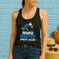Snowmobile Make Winter Great Again Snowmobiling Gifts Women's Tank Top thumb 2