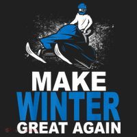 Snowmobile Make Winter Great Again Snowmobiling Gifts Hat thumb 2