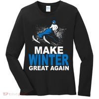 Snowmobile Make Winter Great Again Snowmobiling Gifts Women's Long Sleeve Shirt thumb 0