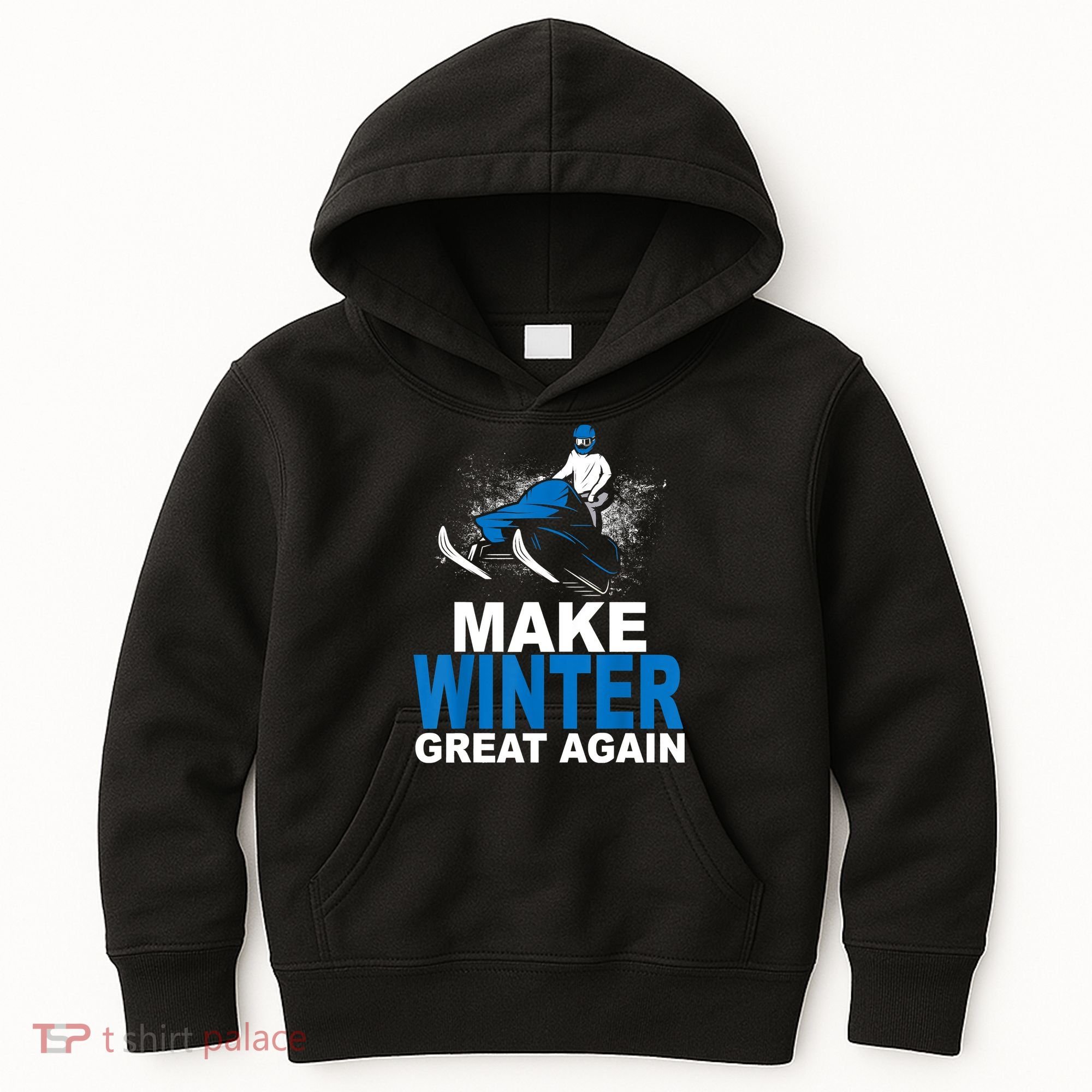 Snowmobile Make Winter Great Again Snowmobiling Gifts Kids Hoodie