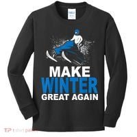 Snowmobile Make Winter Great Again Snowmobiling Gifts Kids Long Sleeve Shirt thumb 0