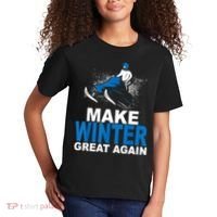 Snowmobile Make Winter Great Again Snowmobiling Gifts Kids T-Shirt thumb 2