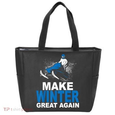Snowmobile Make Winter Great Again Snowmobiling Gifts Tote Bag