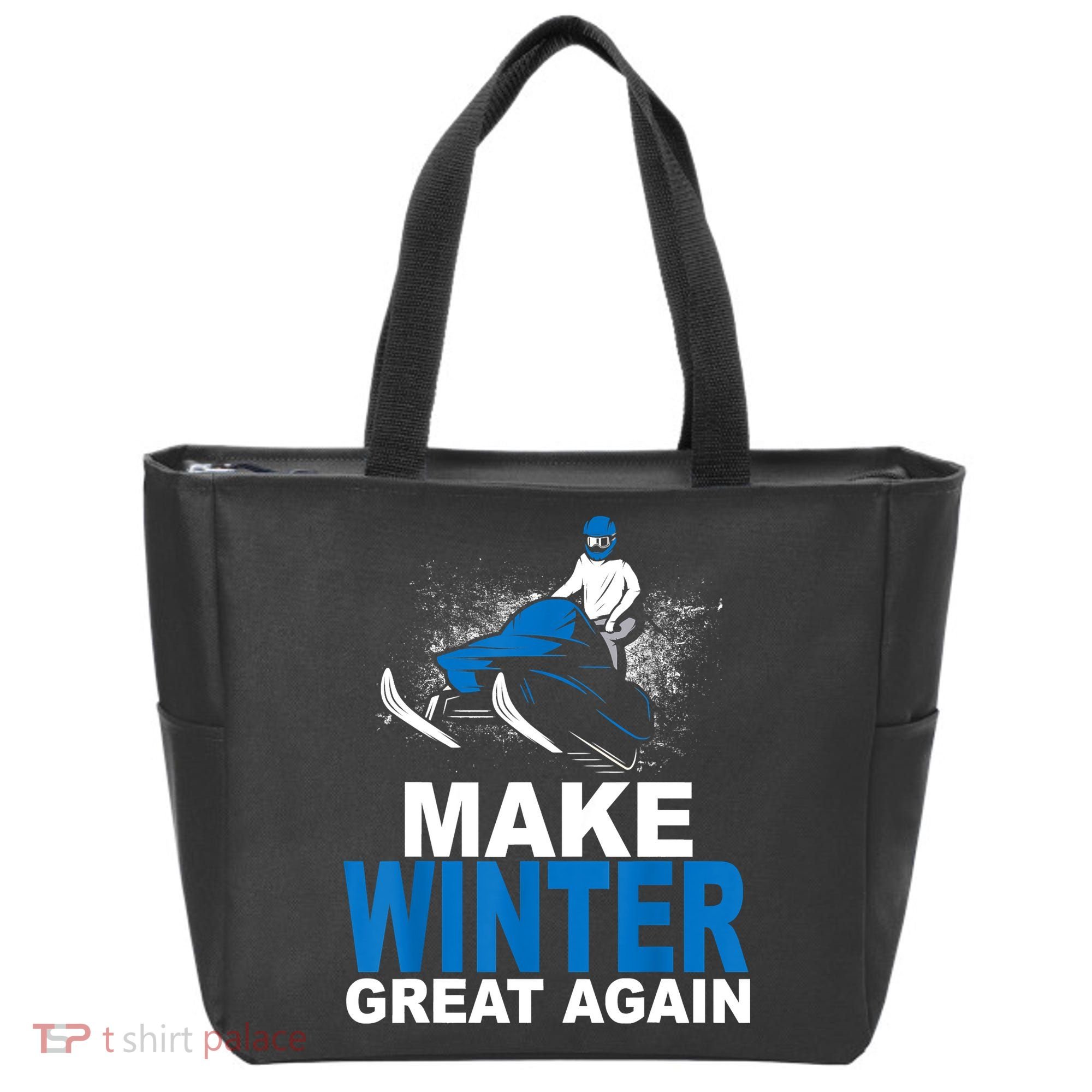 Snowmobile Make Winter Great Again Snowmobiling Gifts Tote Bag