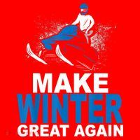 Snowmobile Make Winter Great Again Snowmobiling Gifts Santa Hat thumb 1