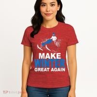 Snowmobile Make Winter Great Again Snowmobiling Gifts Women's T-Shirt thumb 4