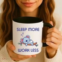 Sleep More Work Less Coffee Mug thumb 3