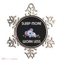 Sleep More Work Less Ornament thumb 0