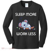 Sleep More Work Less Kids Long Sleeve Shirt thumb 0