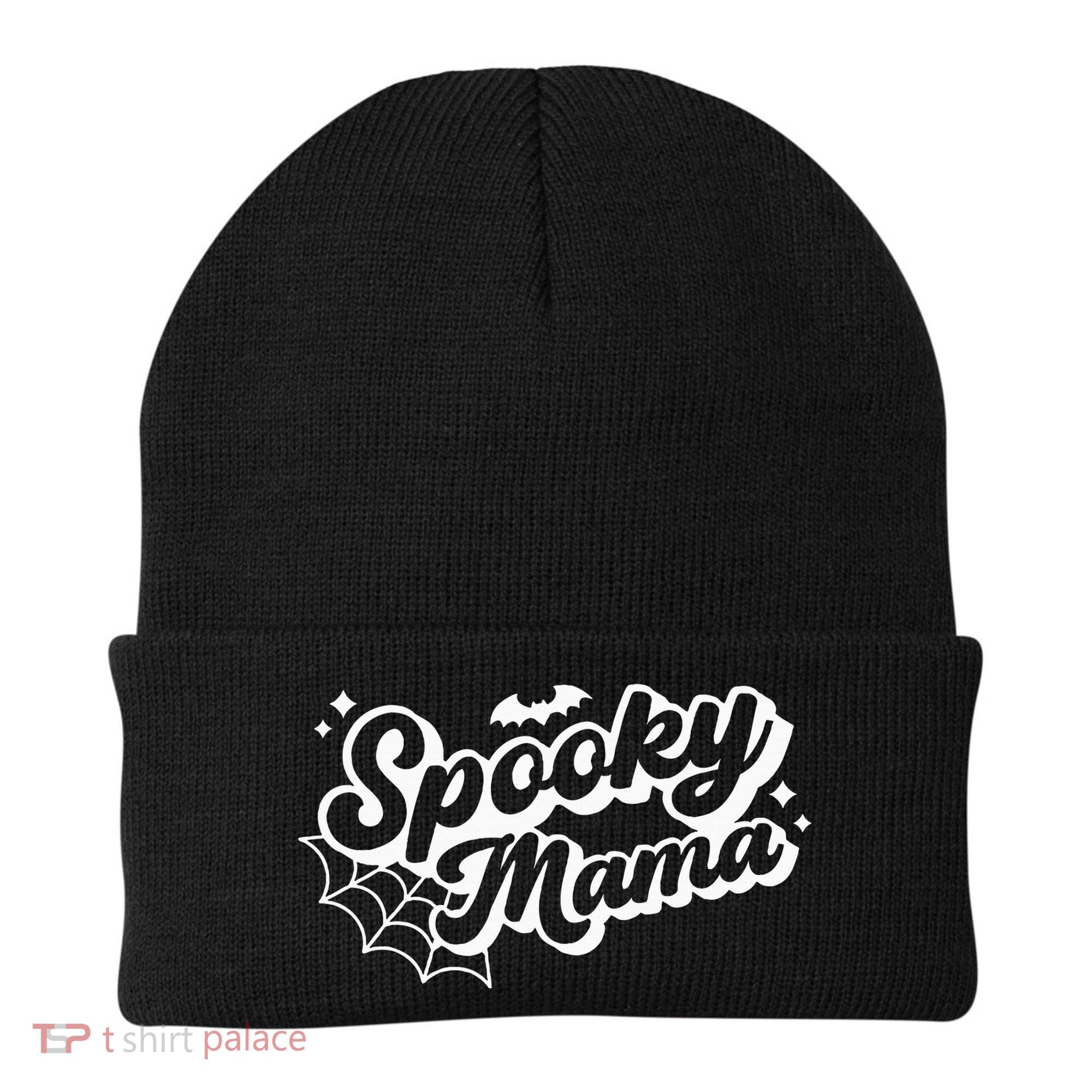 Spooky Mama Women Witch Mom Halloween Beanie
