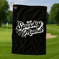 Spooky Mama Women Witch Mom Halloween Golf Towel thumb 1