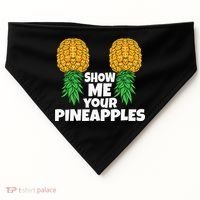 Show Me Your Pineapples Swinger Upside Down Pineapple Men USA-Made Doggie Bandana thumb 0