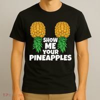 Show Me Your Pineapples Swinger Upside Down Pineapple Men T-Shirt thumb 3