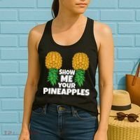Show Me Your Pineapples Swinger Upside Down Pineapple Men Women's Tank Top thumb 2