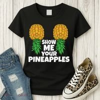 Show Me Your Pineapples Swinger Upside Down Pineapple Men Women's T-Shirt thumb 3