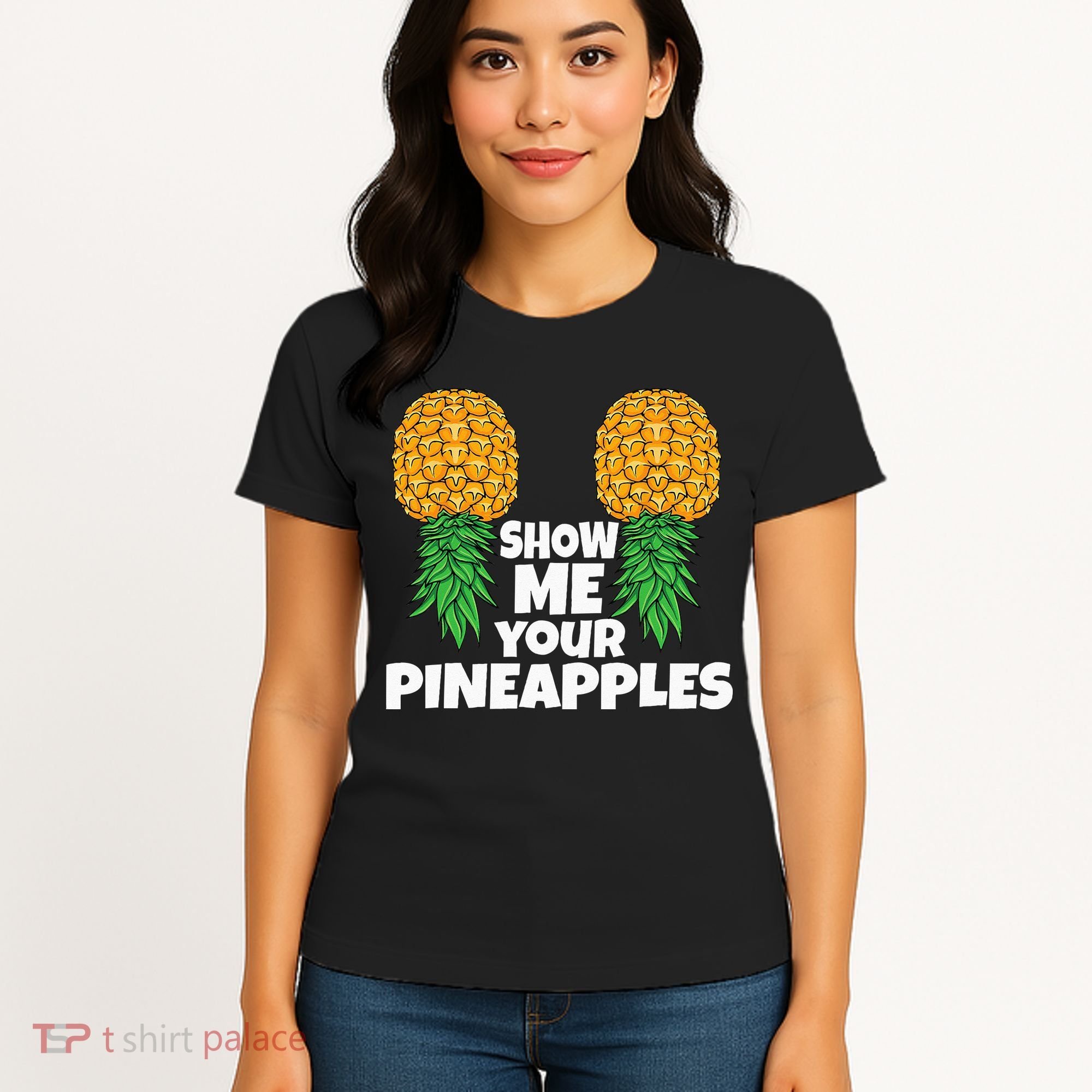 Show Me Your Pineapples Swinger Upside Down Pineapple Men Women's T-Shirt