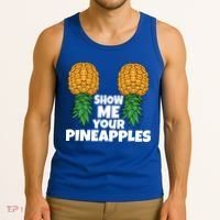 Show Me Your Pineapples Swinger Upside Down Pineapple Cool Gift Tank Top thumb 3