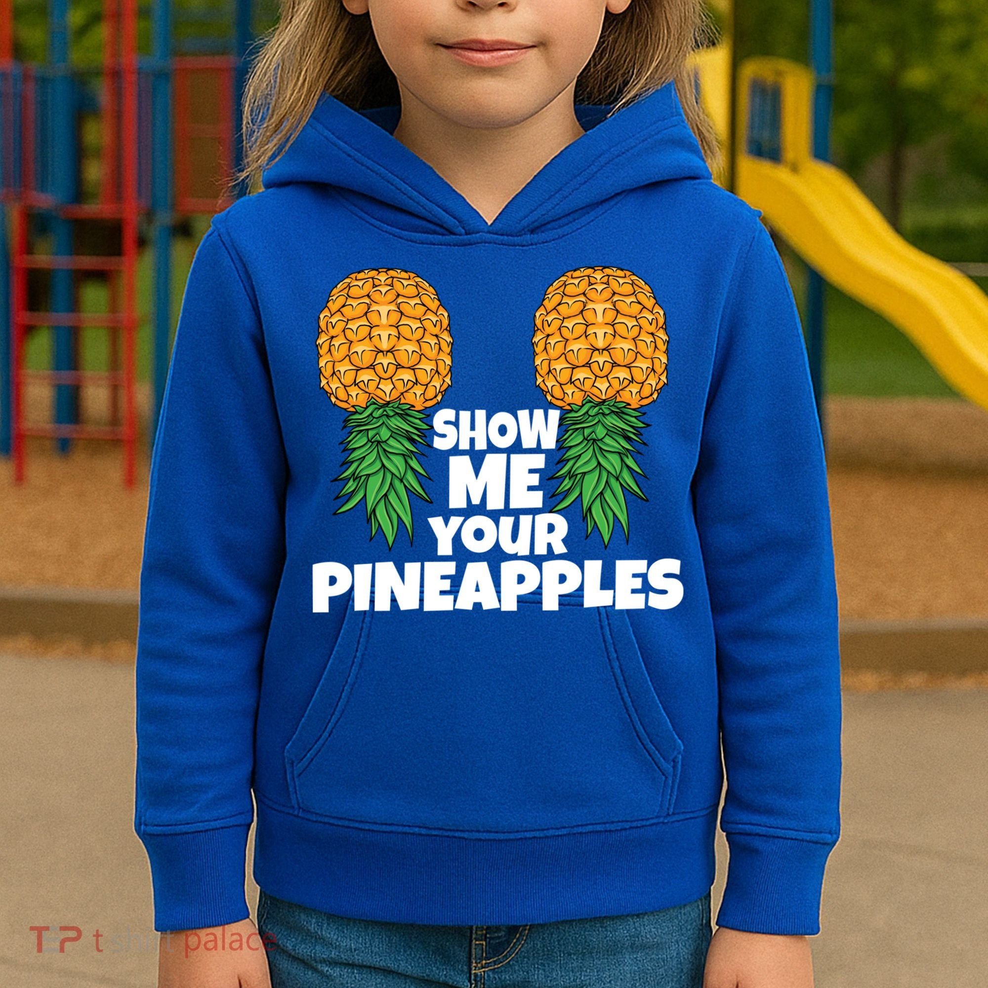 Show Me Your Pineapples Swinger Upside Down Pineapple Cool Gift Kids Hoodie