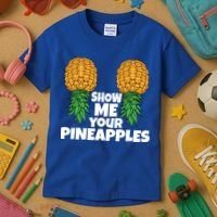 Show Me Your Pineapples Swinger Upside Down Pineapple Cool Gift Kids T-Shirt thumb 3