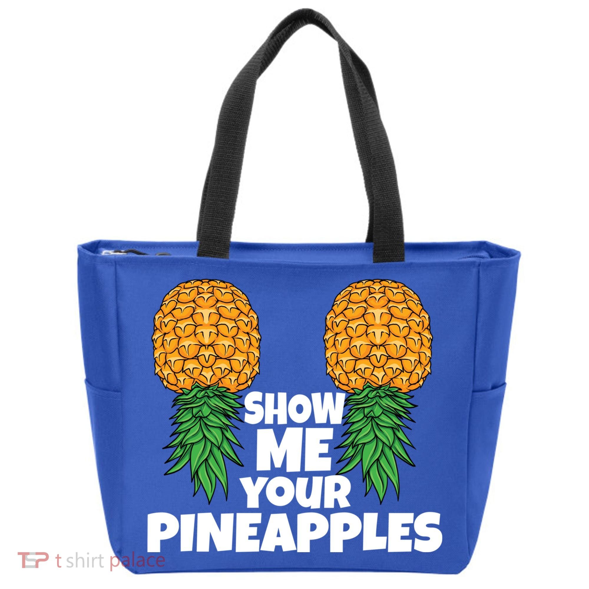 Show Me Your Pineapples Swinger Upside Down Pineapple Cool Gift Tote Bag