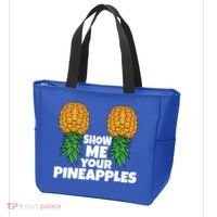 Show Me Your Pineapples Swinger Upside Down Pineapple Cool Gift Tote Bag thumb 3