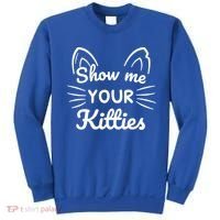 Show Me Your Kitties Dirty Cat Pun Gift Sweatshirt thumb 0