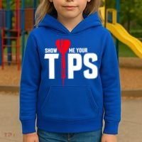 Show Me Your Tips Gift Funny Dart Quote Meme Gift Kids Hoodie thumb 3