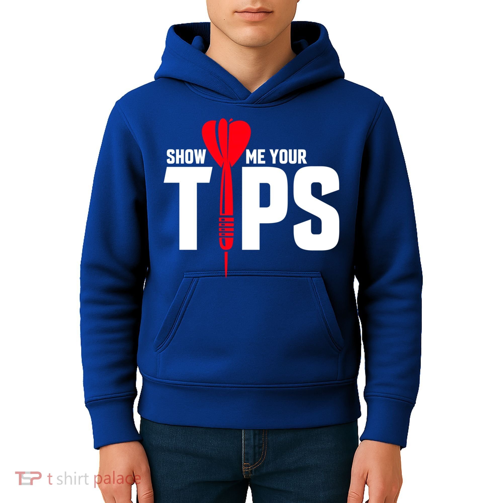 Show Me Your Tips Gift Funny Dart Quote Meme Gift Kids Hoodie