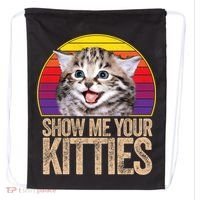 Show Me Your Kitties Great Gift Drawstring Bag thumb 0
