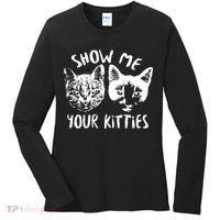 Show Me Your Kitties Funny Cat Lover Women's Long Sleeve Shirt thumb 0