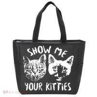 Show Me Your Kitties Funny Cat Lover Tote Bag thumb 0
