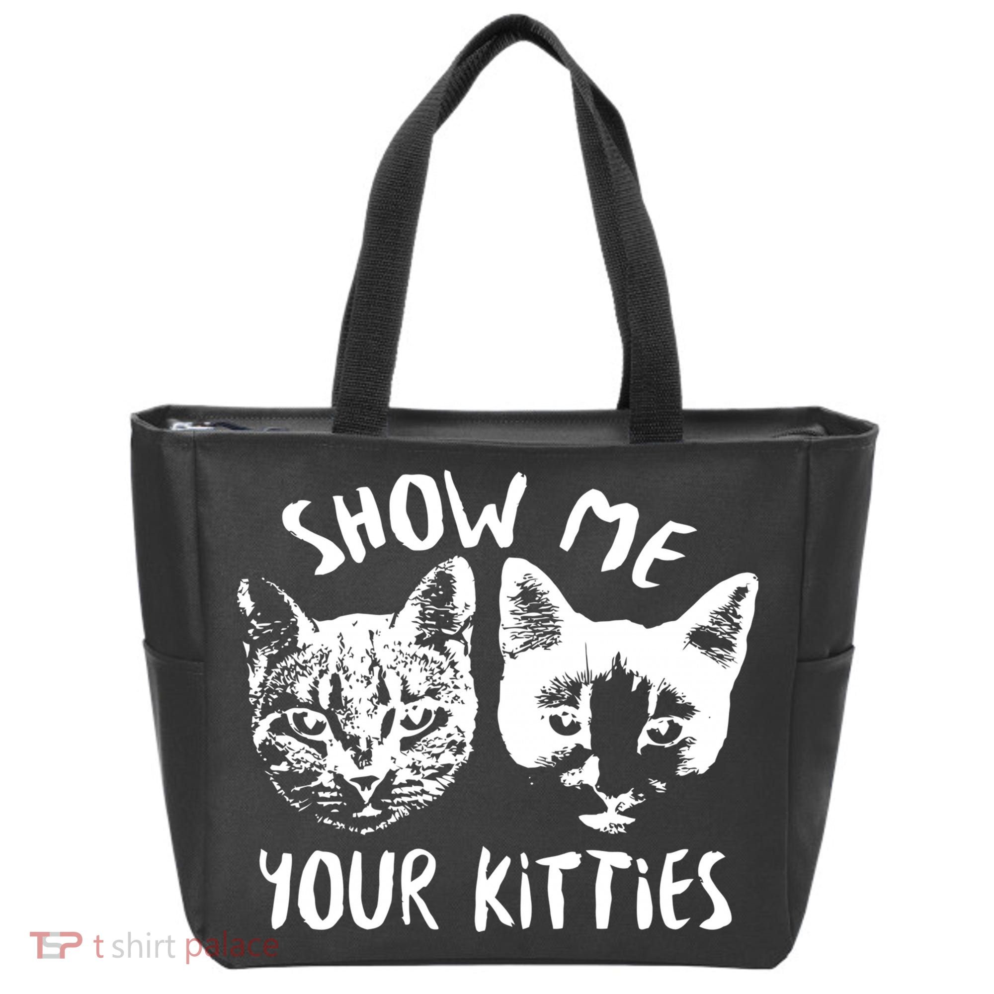 Show Me Your Kitties Funny Cat Lover Tote Bag