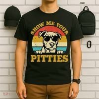 Show Me Your Pitties Funny Pitbull Dog Lovers T-Shirt thumb 6