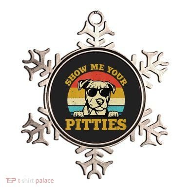 Show Me Your Pitties Funny Pitbull Dog Lovers Ornament
