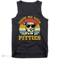 Show Me Your Pitties Funny Pitbull Dog Lovers Tank Top thumb 0