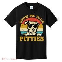 Show Me Your Pitties Funny Pitbull Dog Lovers Kids T-Shirt thumb 0