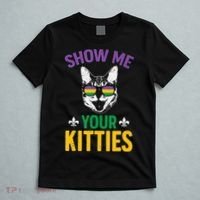 Show Me Your Kitties Funny Mardi Gras Carnival T-Shirt thumb 5