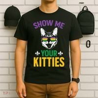 Show Me Your Kitties Funny Mardi Gras Carnival T-Shirt thumb 6