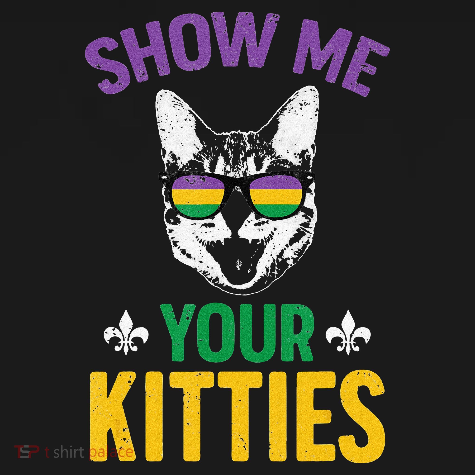 Show Me Your Kitties Funny Mardi Gras Carnival T-Shirt