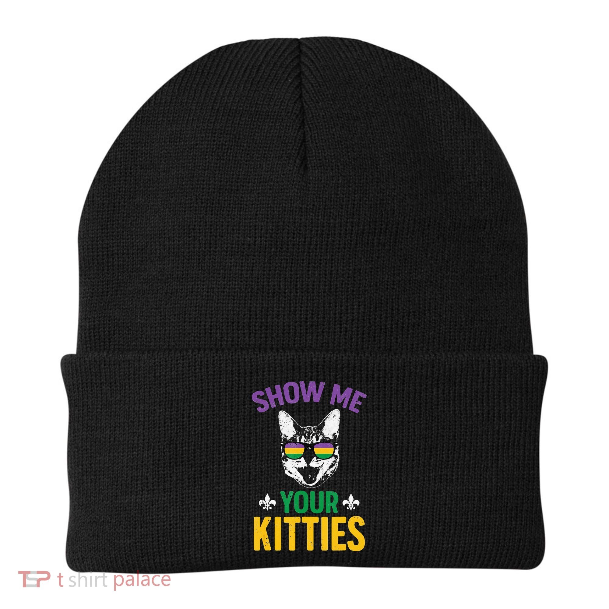 Show Me Your Kitties Funny Mardi Gras Carnival Beanie
