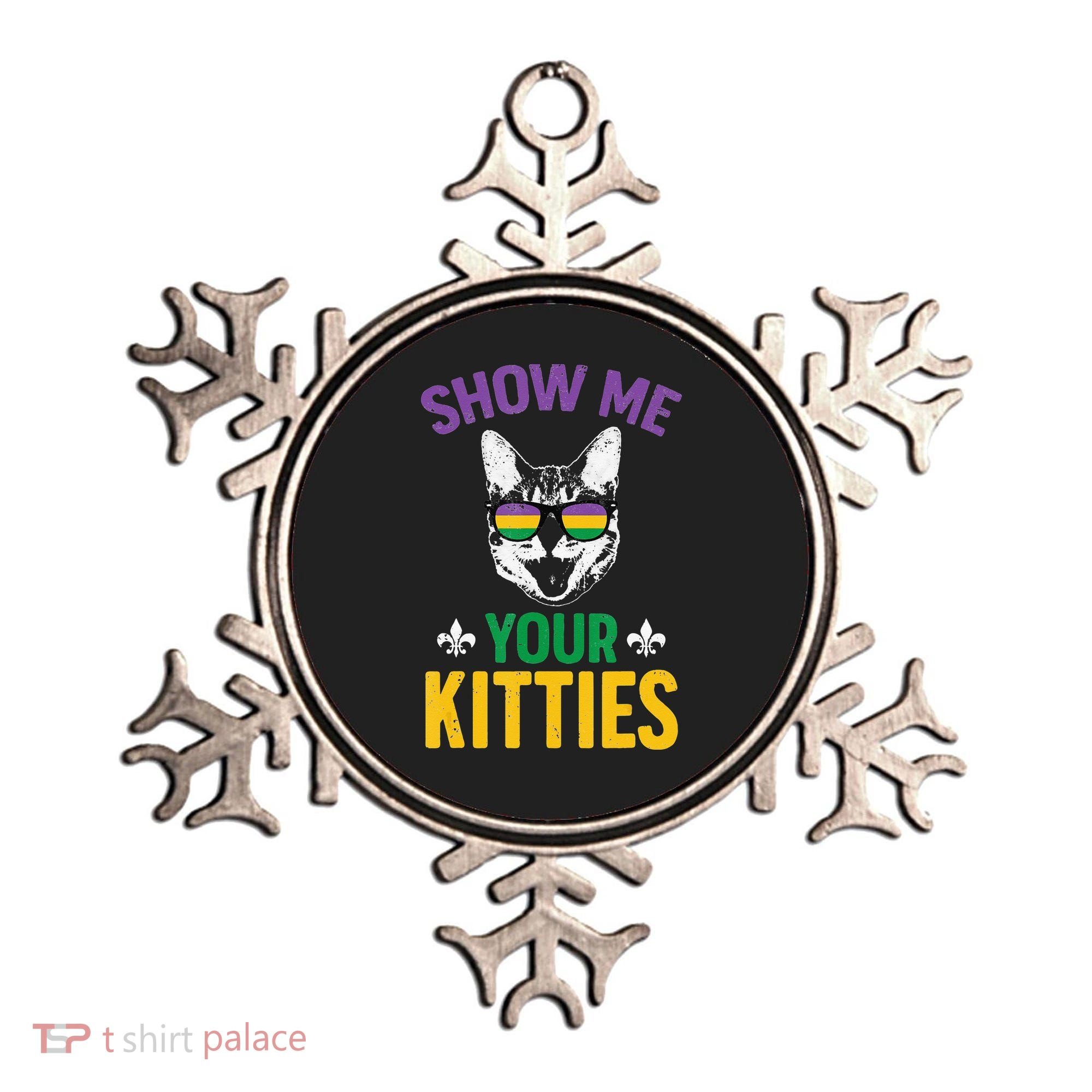 Show Me Your Kitties Funny Mardi Gras Carnival Ornament