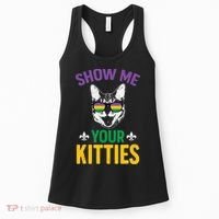Show Me Your Kitties Funny Mardi Gras Carnival Women's Tank Top thumb 0