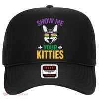 Show Me Your Kitties Funny Mardi Gras Carnival Hat thumb 0