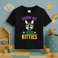Show Me Your Kitties Funny Mardi Gras Carnival Toddler T-Shirt thumb 3