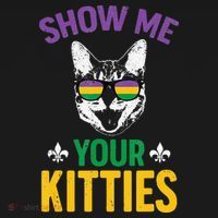 Show Me Your Kitties Funny Mardi Gras Carnival Visor thumb 3