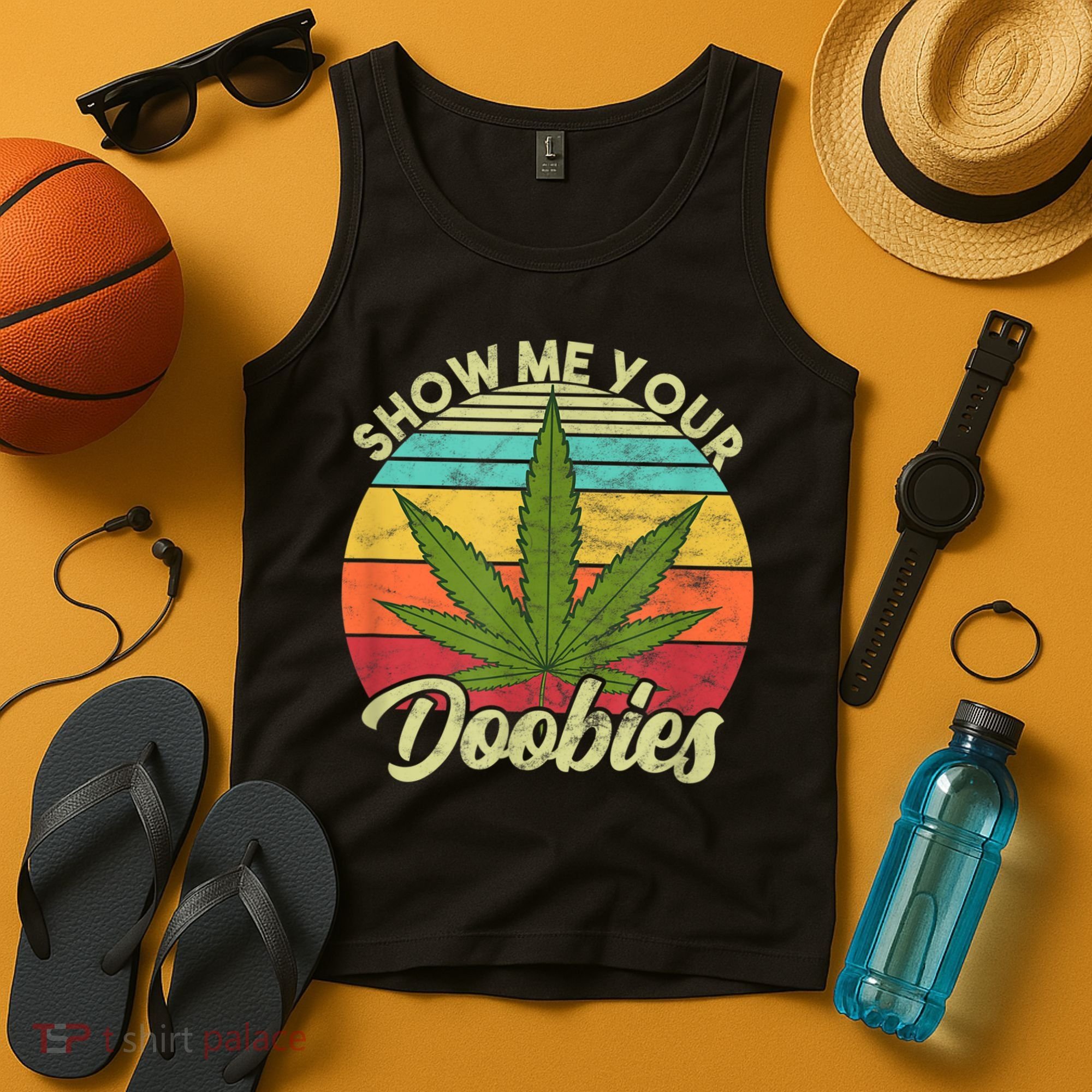 Show Me Your Doobies Marijuana Weed Cannabis Tank Top