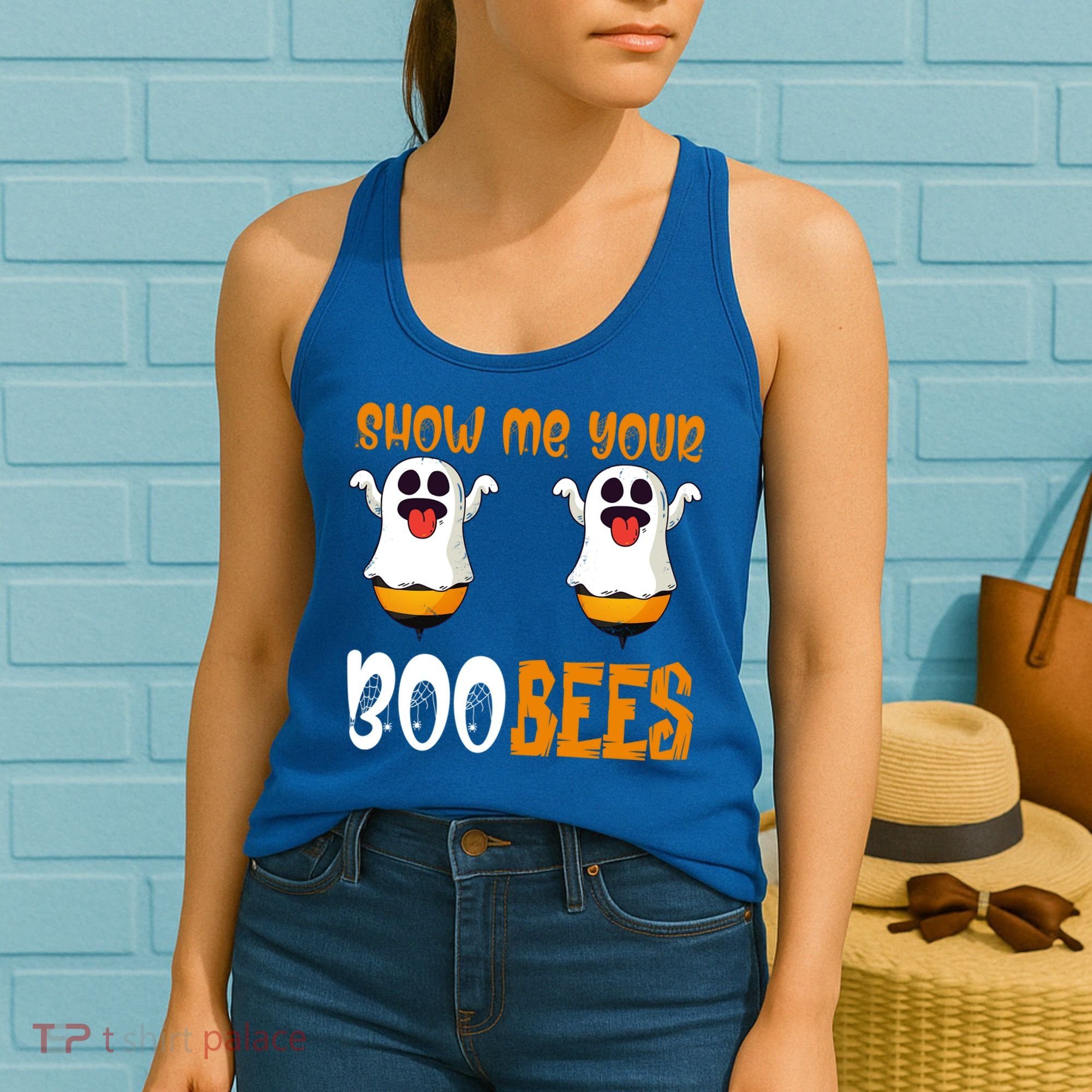 Show Me Your Boo Bees Matching Couples Halloween Costume Cute Gift Women's Tank Top