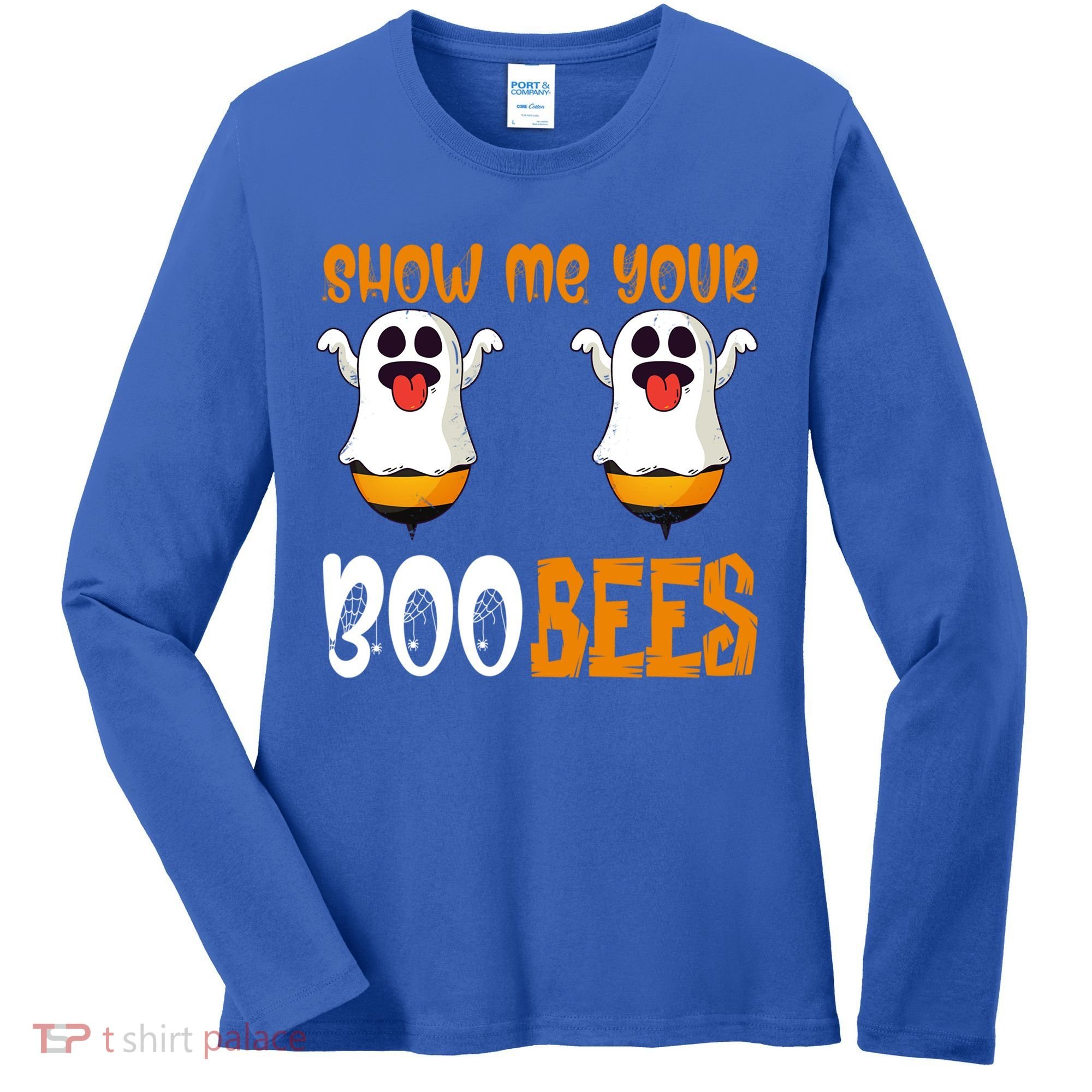 Show Me Your Boo Bees Matching Couples Halloween Costume Cute Gift Women's Long Sleeve Shirt