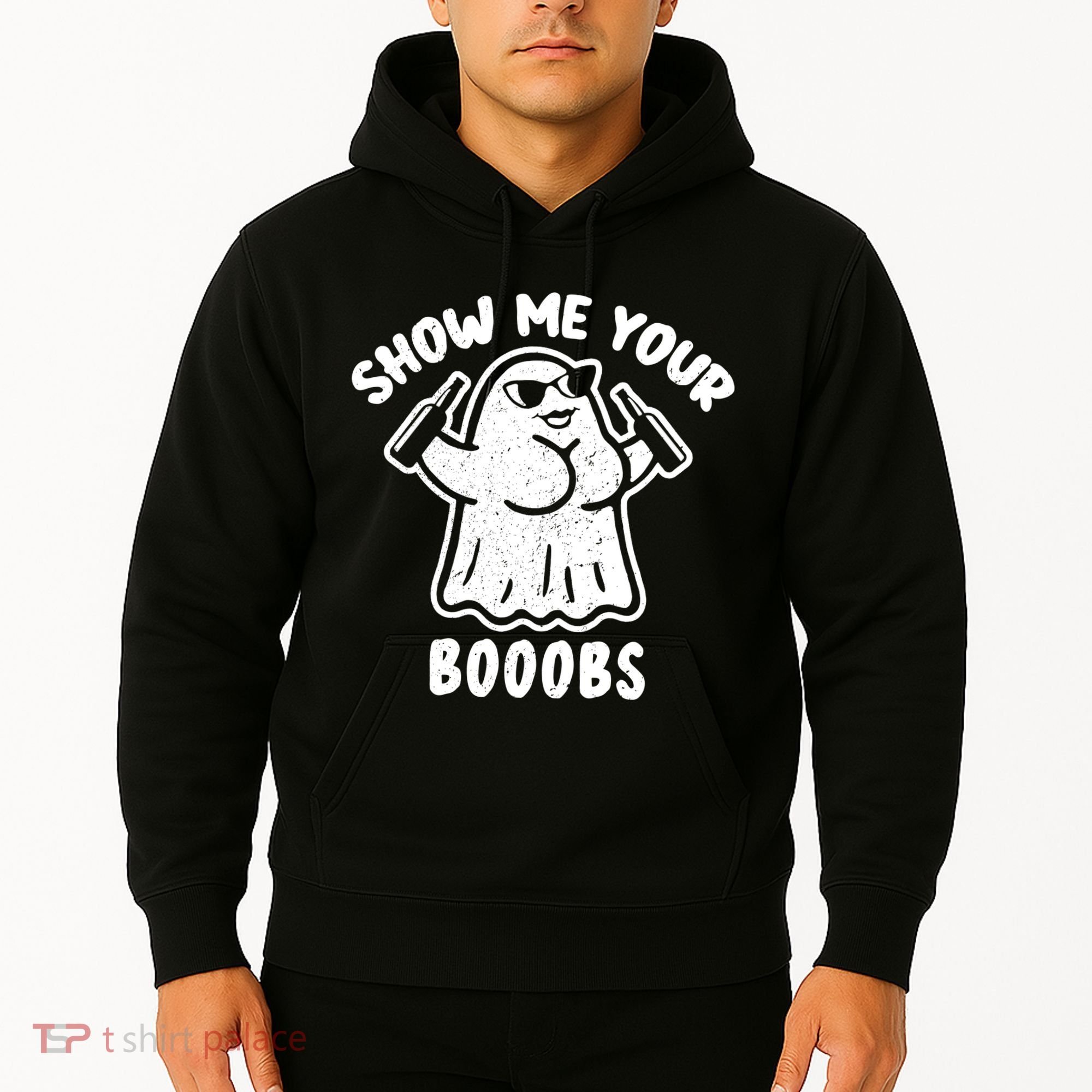 Show Me Your Booobs Funny Dumb Ghost Hoodie